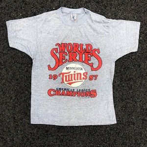 1987 Minnesota Twins World Series Gray Tee Small